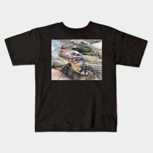 colorized vintage photo of caiman Kids T-Shirt